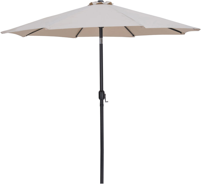 Fiji - Aluminum Patio Umbrella With Square Teak And Black Base
