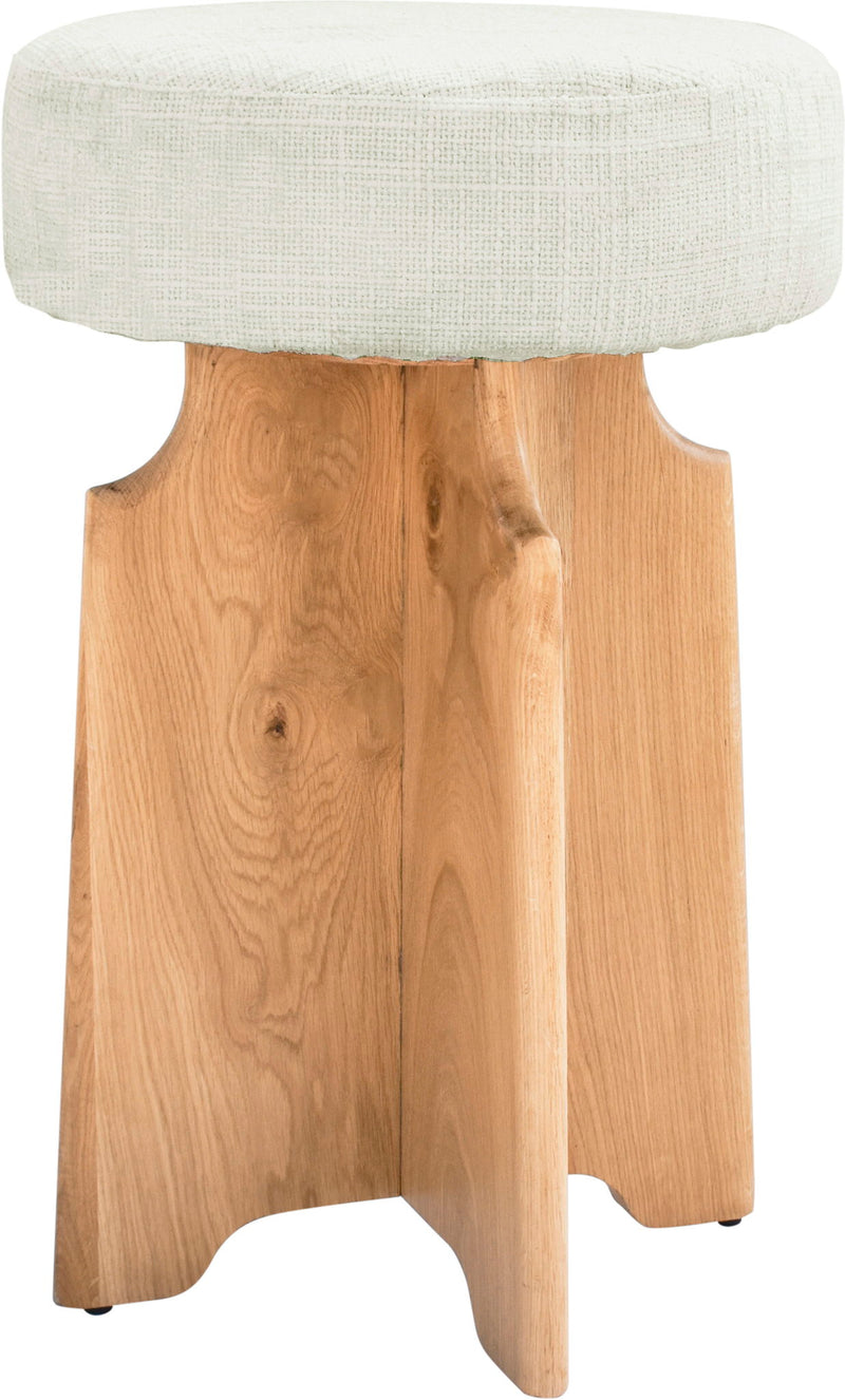 Jasper Cream Boucle Fabric Upholstered Counter Stool