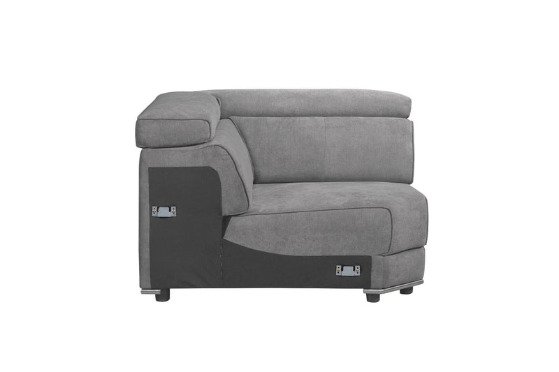 Alwin - Modular Wedge - Dark Gray Fabric