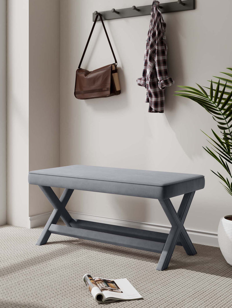 Manhattan Abigail - Velvet Accent Bench