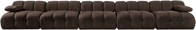 Orin - Velvet 5 Piece Modular Armless Sofa