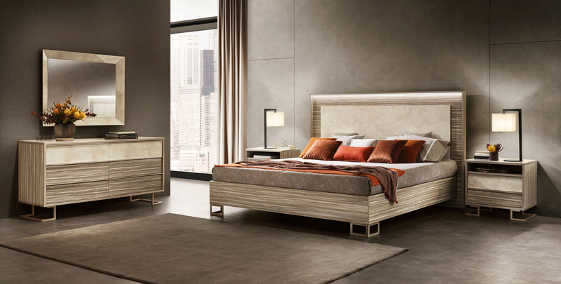 Luce - Bed With Wooden Headboard