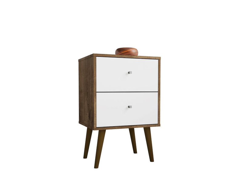 Manhattan Liberty - Nightstand With Rustic Brown Frame