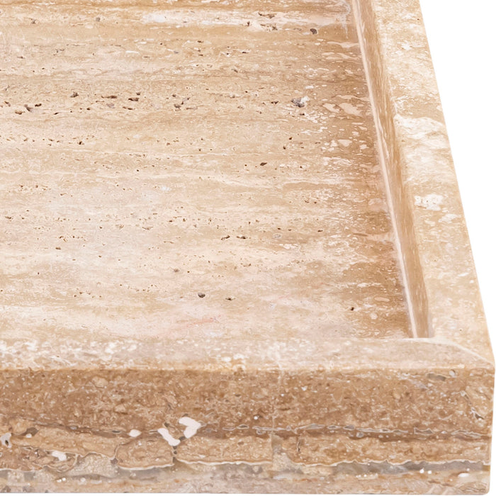 Barletta Natural Rectangular Travertine Tray