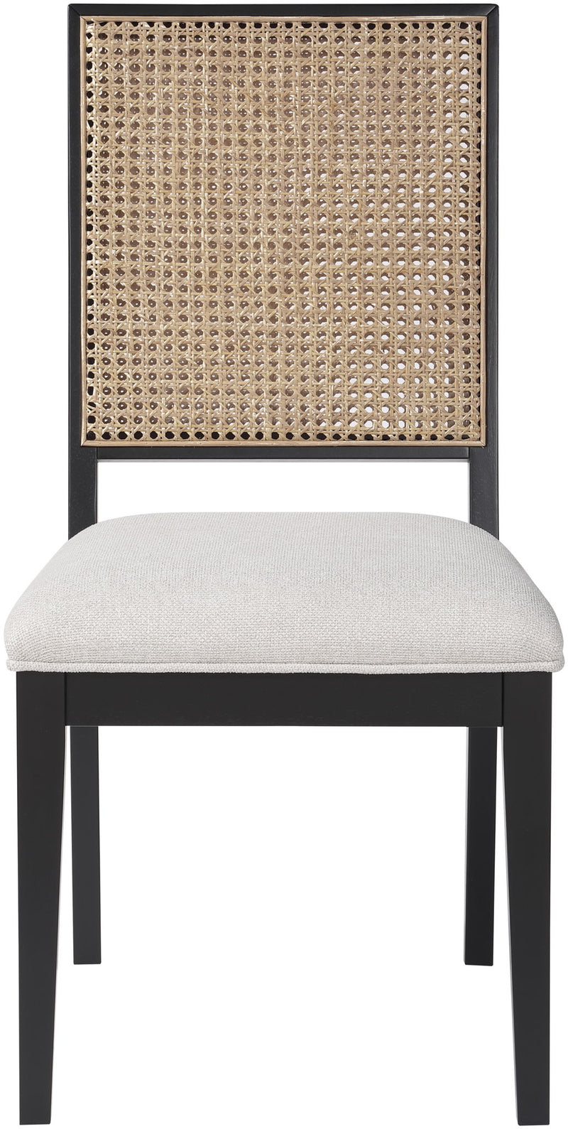 Butterfly Cream Linen Textured Fabric Upholstered Dining Chair