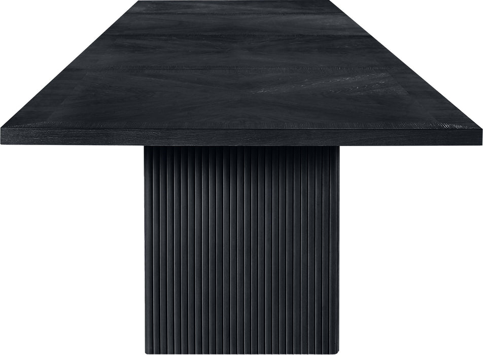 Belinda 54" Black Solid Wood and Oak Veneer Modular Dining Table