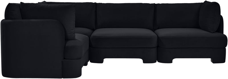 Hammond - Velvet Performance Fabric Upholstered 4 Piece Sectional
