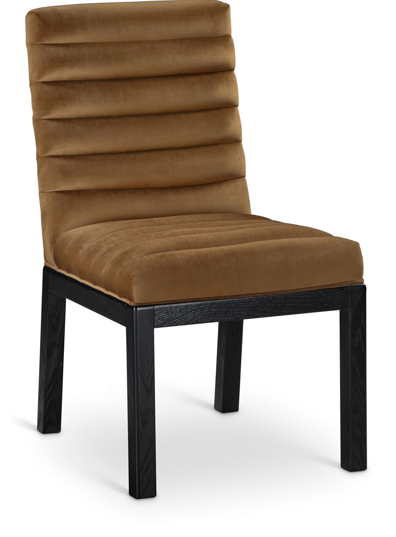 Evelyn Saddle Velvet Upholstered Dining Chair