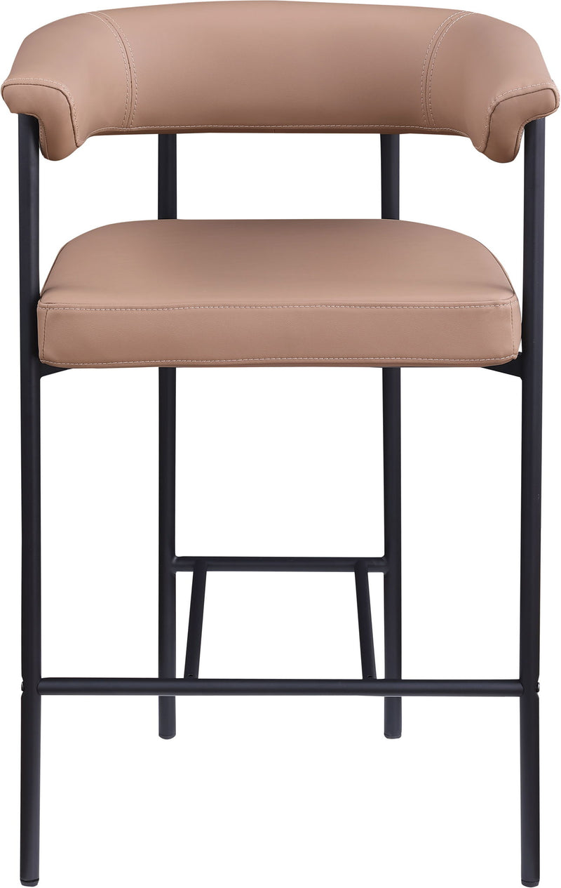 Malin Tan Vegan Leather Upholstered Counter Stool