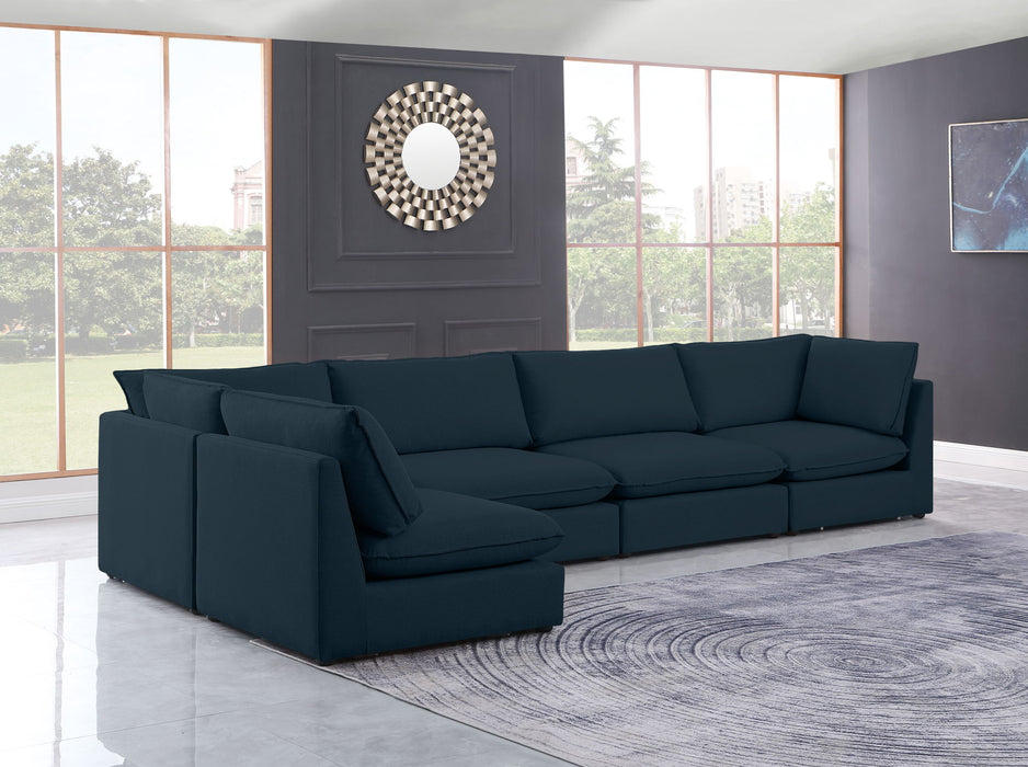 Mackenzie Linen Textured Fabric Upholstered Modular Sectional