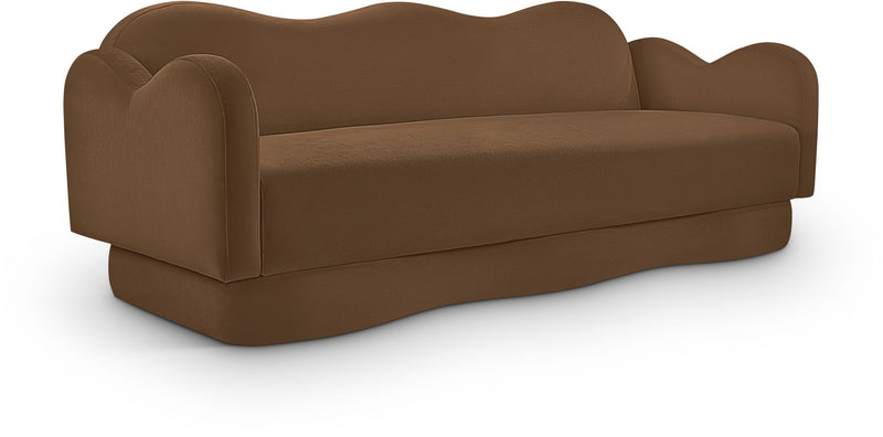 Bloom 82" Saddle Velvet Upholstered Sofa