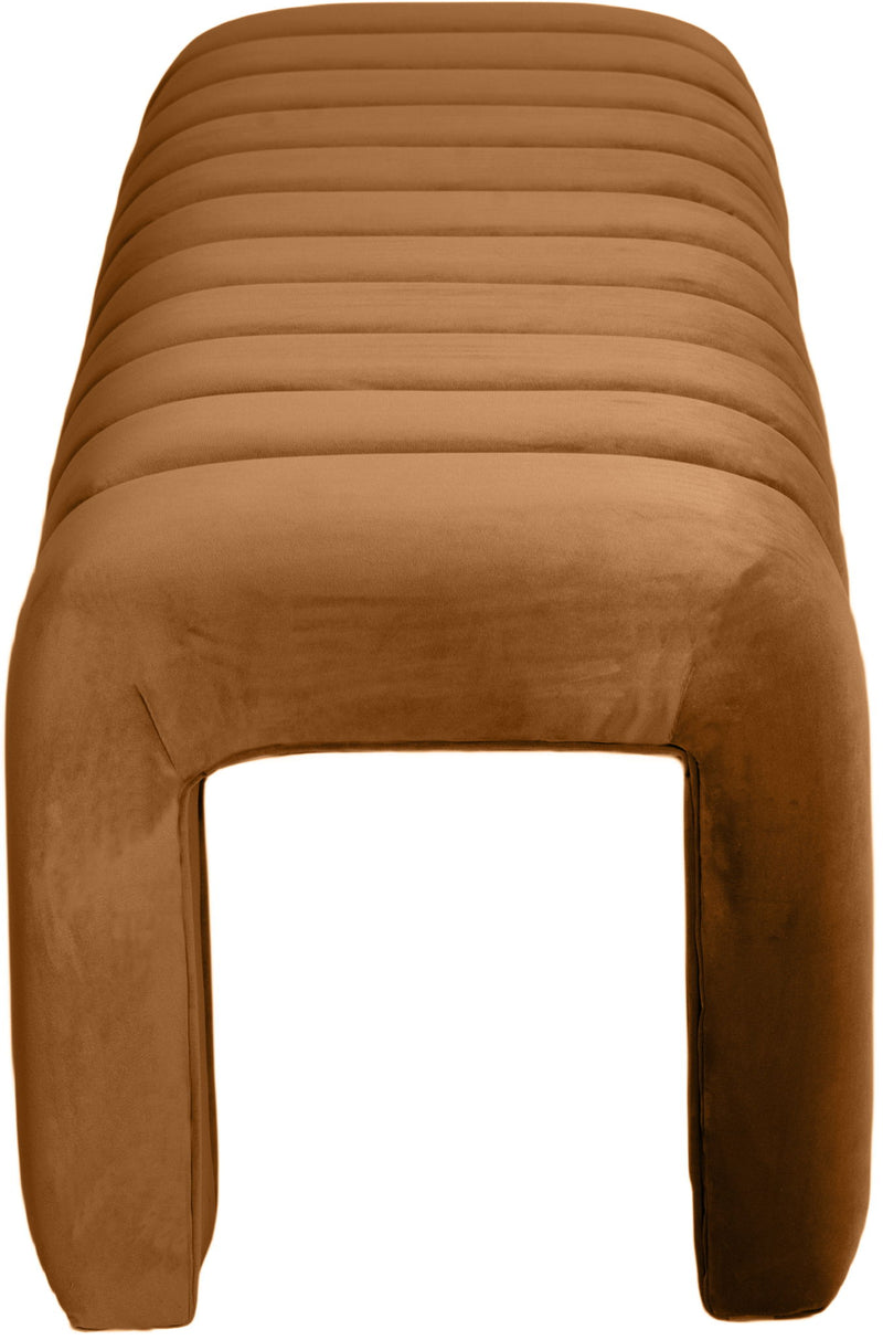 Andaz Saddle Velvet Upholstered Bench