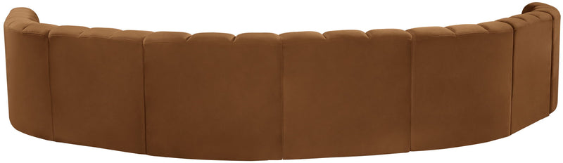 Arc 162" Saddle Velvet Upholstered 8pc. Modular Sectional