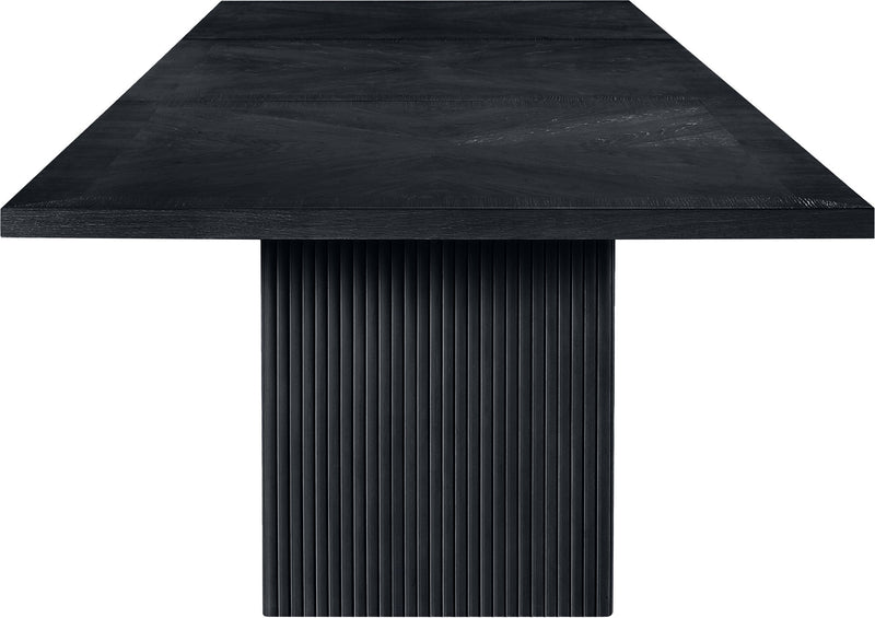 Belinda 54" Black Solid Wood and Oak Veneer Modular Dining Table