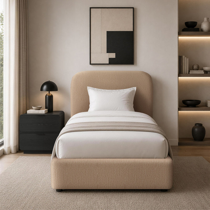 Flair - Rounded Upholstered Bed