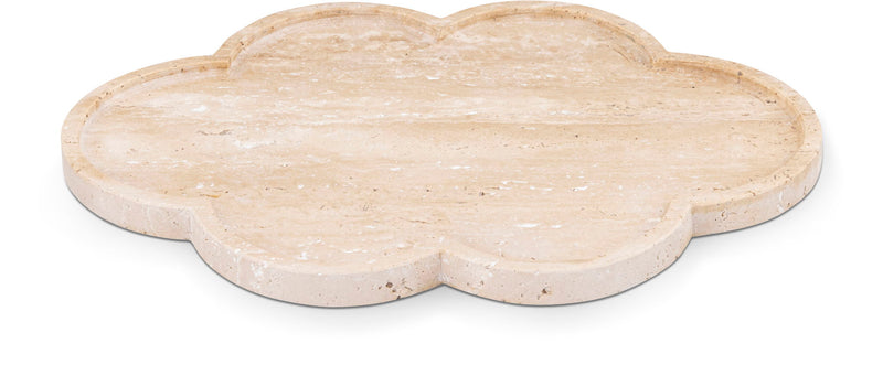 Rimini Natural Clover Shaped Travertine Tray