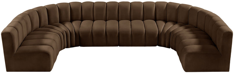 Arc - Velvet Modular U-Shaped Sectional
