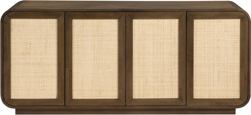 Windsor Brown Solid Wood And Brown Cane Sideboard / Buffet