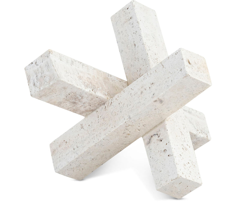 Stix Natural Travertine Decorative Object