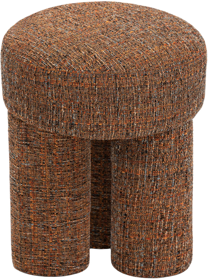 Larson Cognac Fabric Upholstered Stool