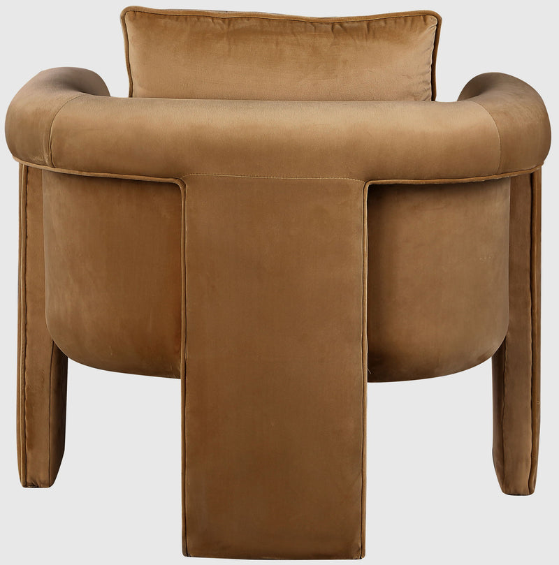Sloan Saddle Velvet Upholstered Accent Chair