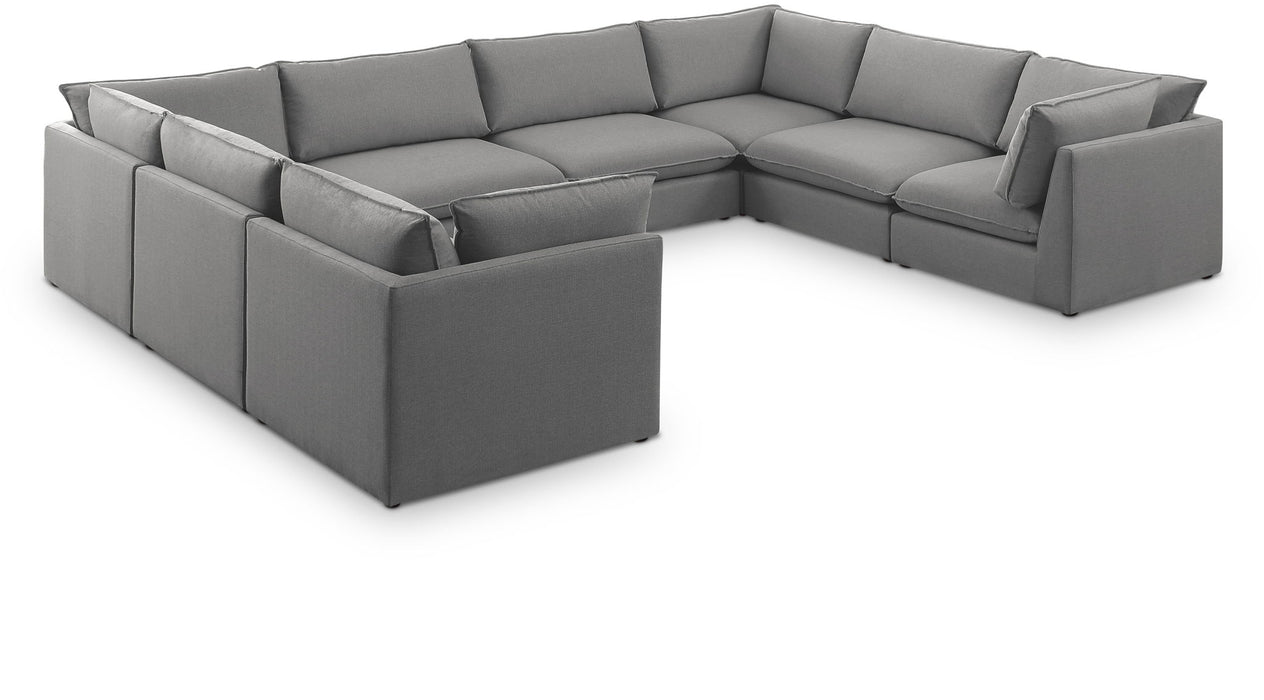 Mackenzie Linen Textured Fabric Upholstered Modular Sectional