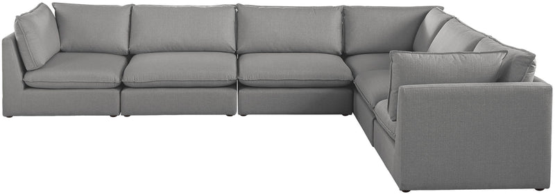 Mackenzie Linen Textured Fabric Upholstered Modular Sectional