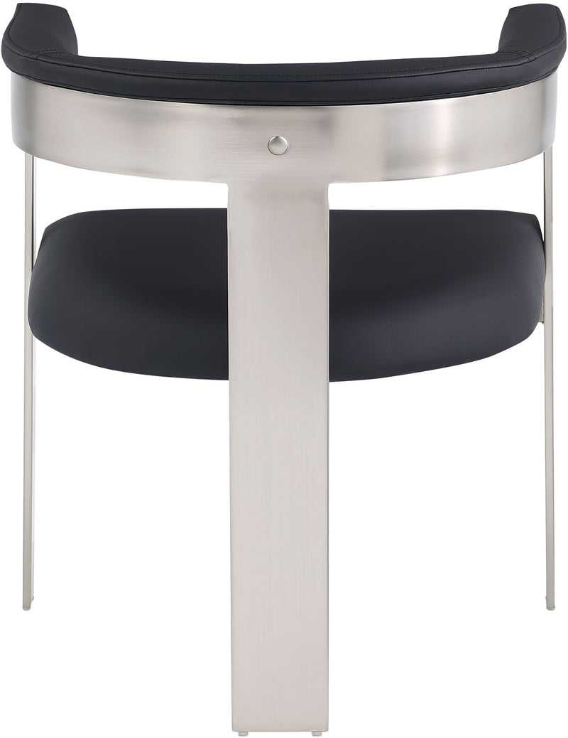 Romeo - Faux Leather Dining Chair With Silver Base (Set of 2)
