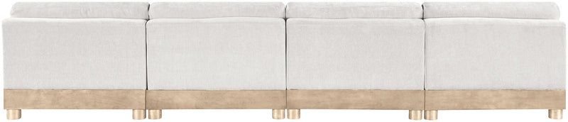 Turin - Chenille Fabric Upholstered Modular Sectional - White