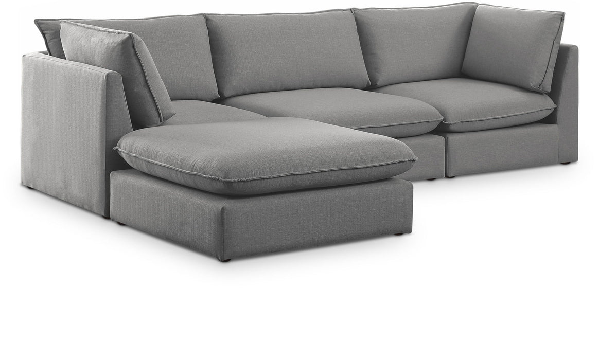 Mackenzie Linen Textured Fabric Upholstered Modular Sectional