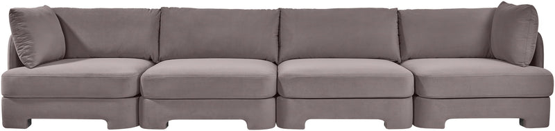Hammond - Velvet Performance Fabric Upholstered 4 Piece Sofa
