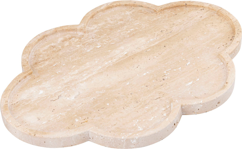 Rimini Natural Clover Shaped Travertine Tray