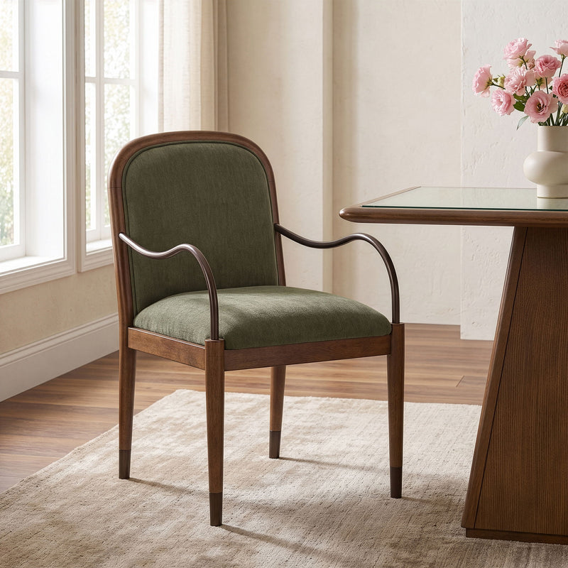 Cambria - Fabric Upholstered Dining Arm Chair
