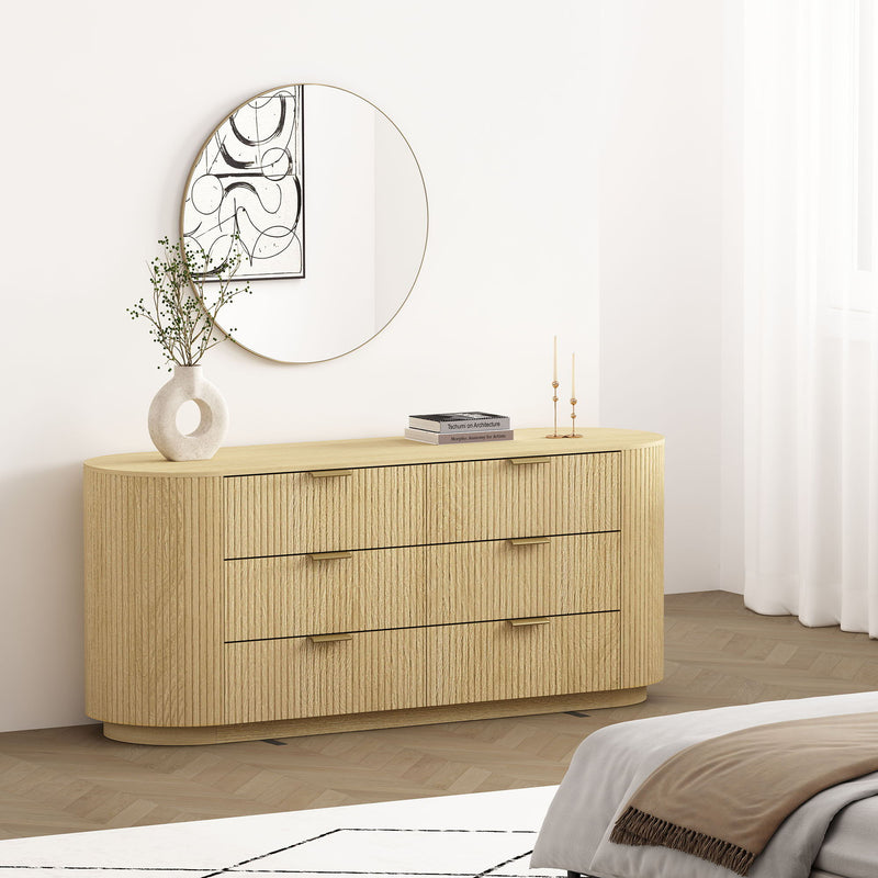 Olivia - 71" Dresser - Natural Oak