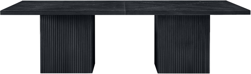 Belinda 54" Black Solid Wood and Oak Veneer Modular Dining Table