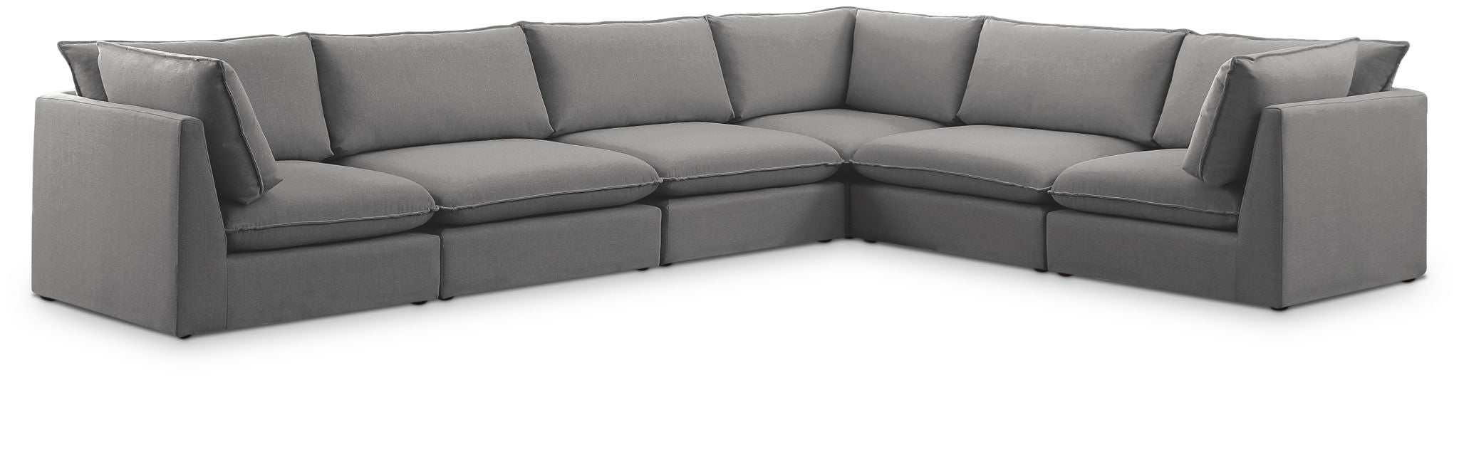 Mackenzie Linen Textured Fabric Upholstered Modular Sectional