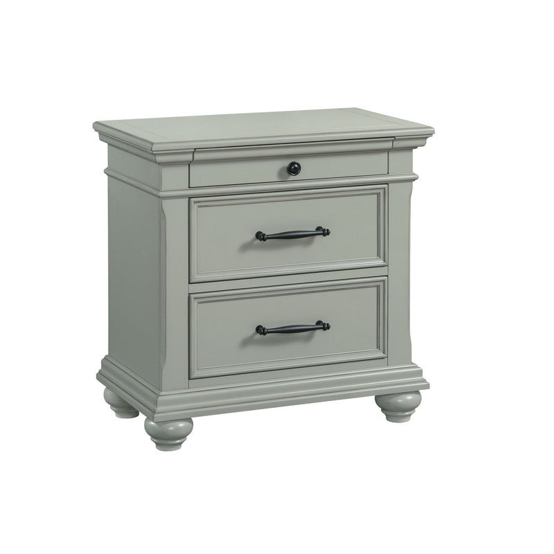 Slater - Nightstand With USB - Gray