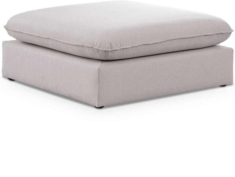Mackenzie Linen Textured Fabric Upholstered Modular Ottoman