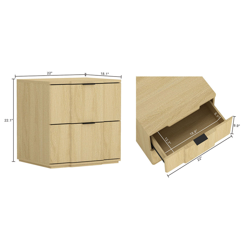 Manhattan Clive - 2-Drawer Nightstand