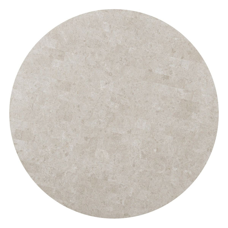 Rufina - Round Dining Table With Marble Top - Natural Marble Top & Walnut