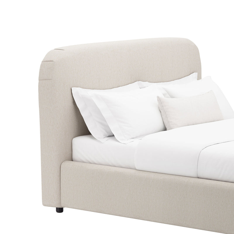 Flair - Rounded Upholstered Bed
