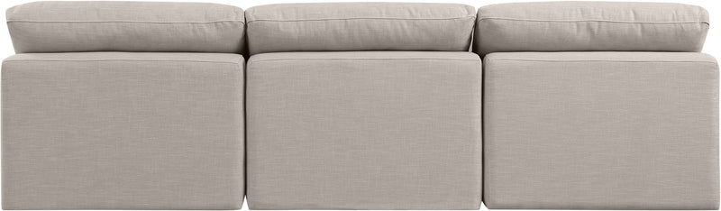 Indulge - Linen 3 Seat Modular Armless Sofa