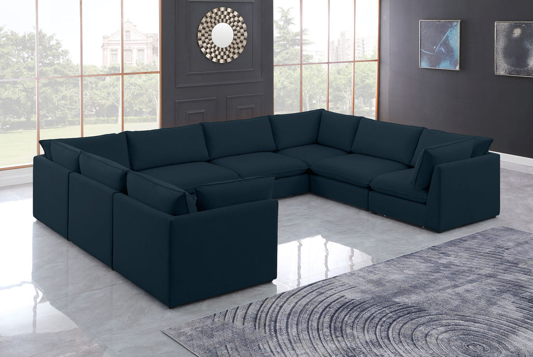 Mackenzie Linen Textured Fabric Upholstered Modular Sectional