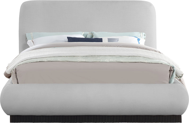 Rigby - Linen Bed With Black Base