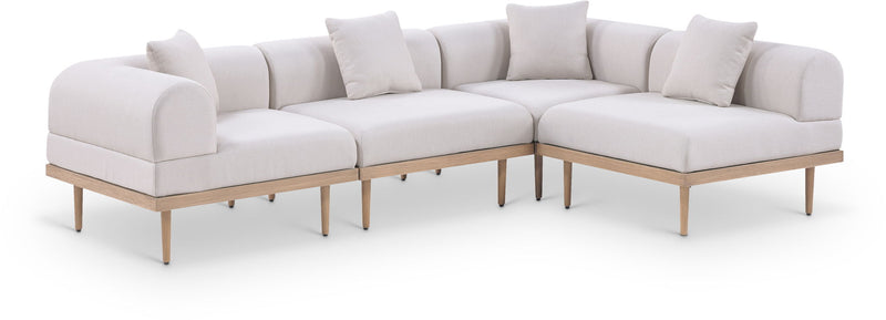 Laguna - 4 Piece 106.5" Upholstered Outdoor Patio Modular Sectional