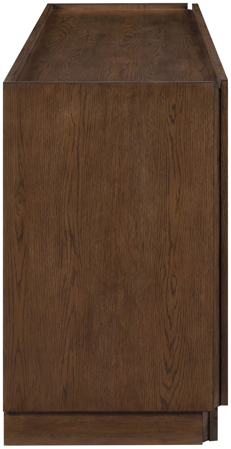 Everson Brown Oak Veneer And Solid Wood Sideboard/Buffet