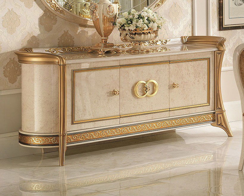 Melodia - 3 Door Buffet - Beige / Gold