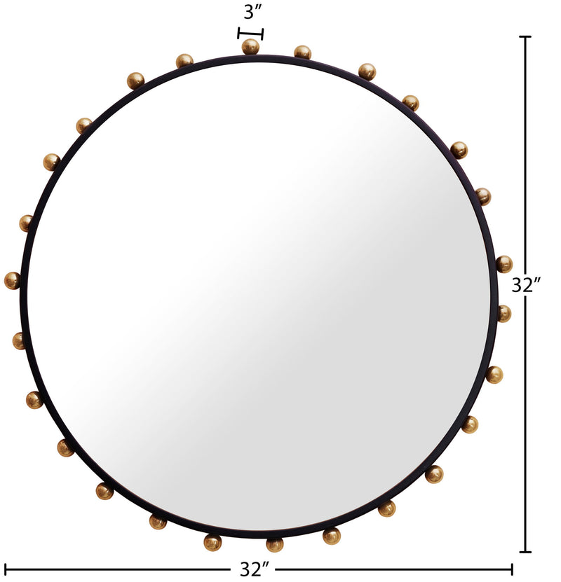 Raven Black Metal Frame Mirror