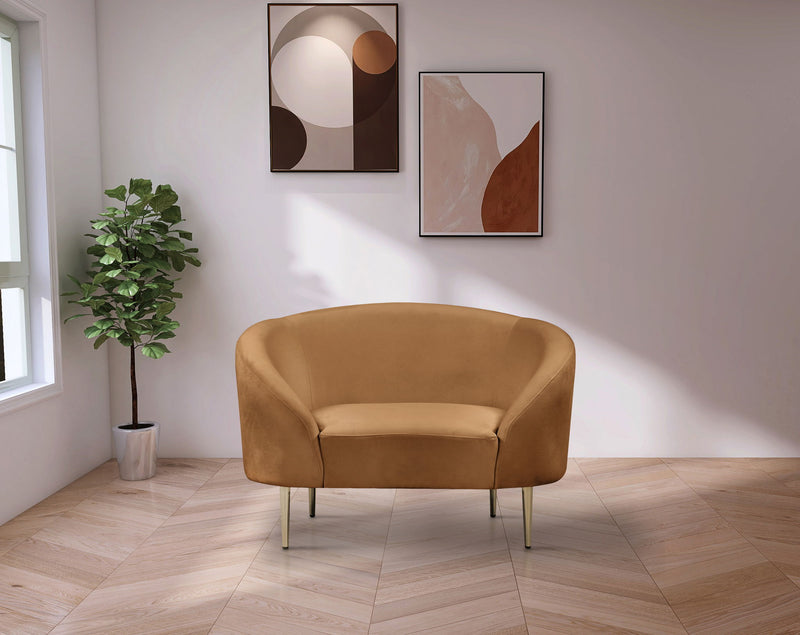 Ritz Saddle Velvet Upholstered Chair