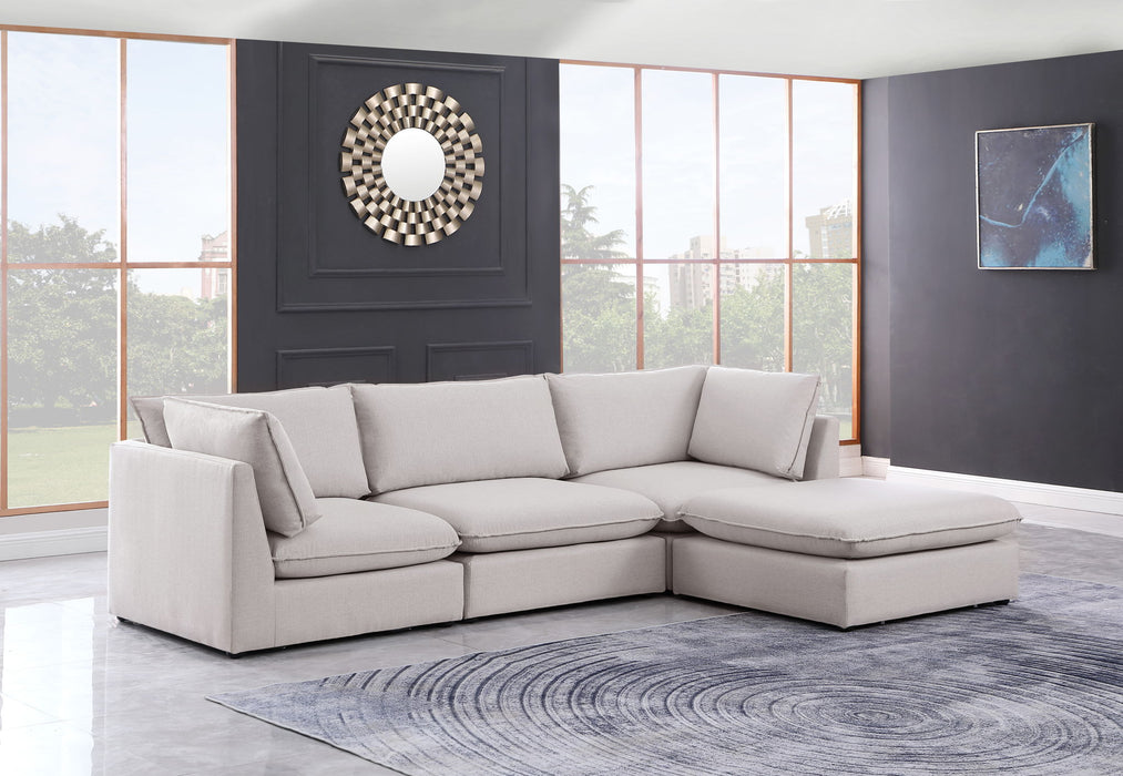 Mackenzie Linen Textured Fabric Upholstered Modular Sectional